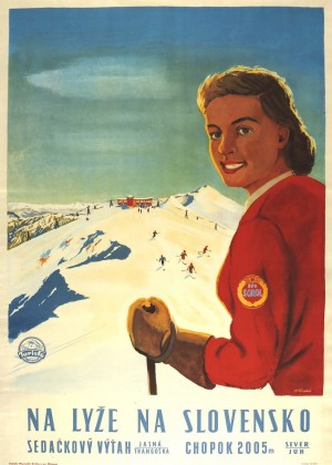 Slovakia vintage travel poster